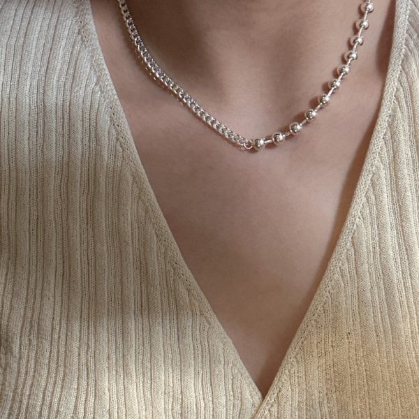 Wholesale 925 Sterling Silver Bead Patchwork Necklace - Image 6