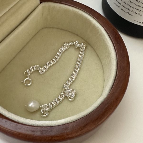 Wholesale 925 Sterling Silver Chunky Pearl Bracelet - Image 3