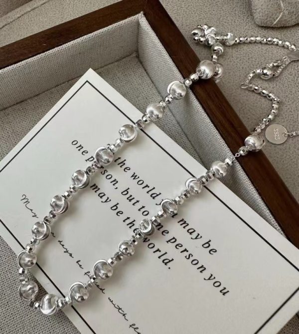 Wholesale 925 Sterling Silver Cat-eye Bead Necklace