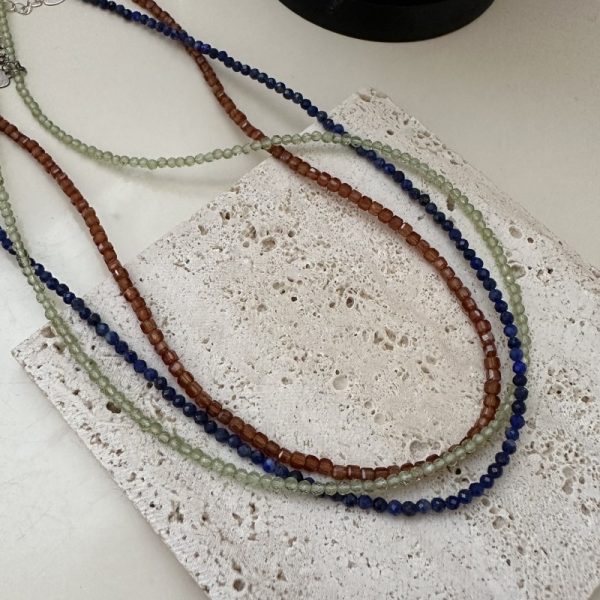 Wholesale 925 Sterling Silver Colorful Beaded Necklace