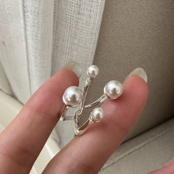 Wholesale 925 Sterling Silver Swarovski Pearl Ring - Image 2