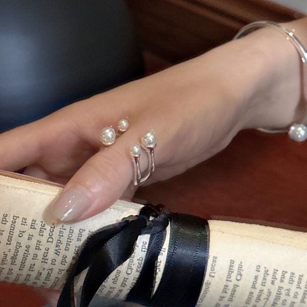 Wholesale 925 Sterling Silver Swarovski Pearl Ring - Image 3