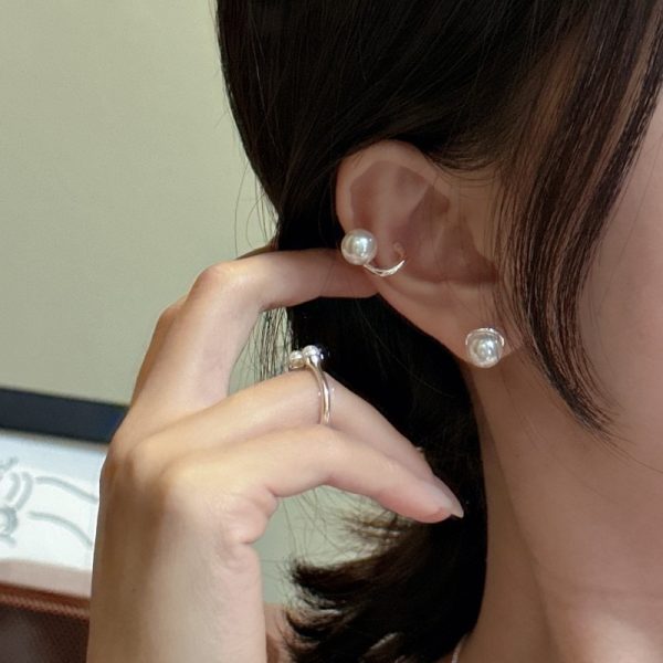 Wholesale 925 Sterling Silver Swarovski Pearl Ear Clips - Image 4