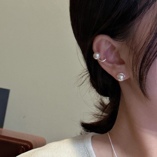 Wholesale 925 Sterling Silver Swarovski Pearl Ear Clips - Image 5