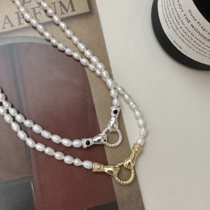 Wholesale 925 Sterling Silver Hand In Hand Pearl Necklace