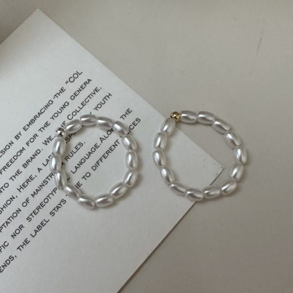 Wholesale 925 Sterling Silver Glass Pearl Ring - Image 3