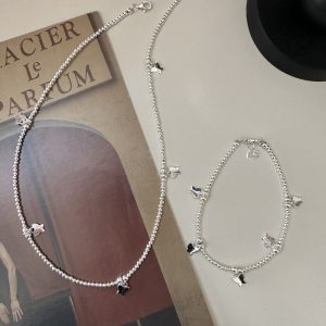 Wholesale 925 Sterling Silver Butterfly Necklace & Bracelet