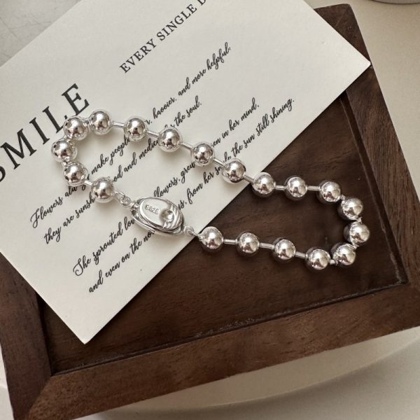 Wholesale 925 Sterling Silver Ingot Bead Bracelet - Image 3