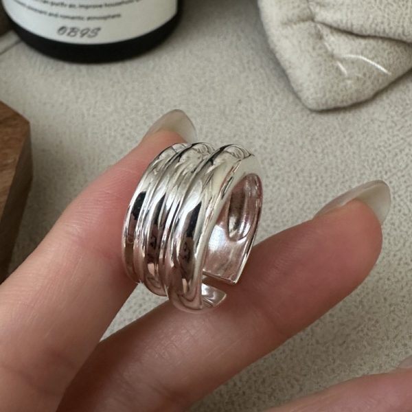 Wholesale 925 Sterling Silver Simple Glossy Ring - Image 2