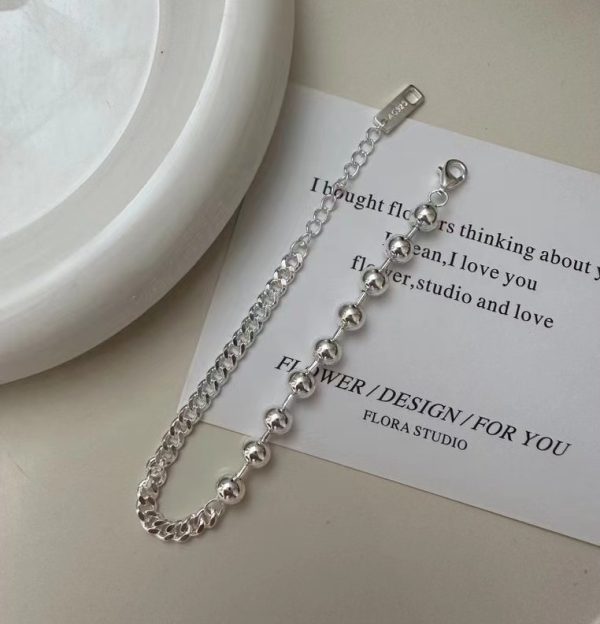 Wholesale 925 Sterling Silver Bead Splicing Necklace - Image 3