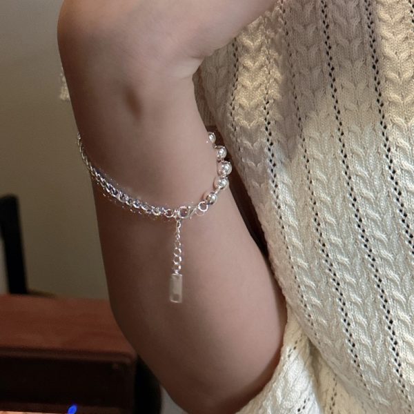 Wholesale 925 Sterling Silver Bead Splicing Necklace - Image 5