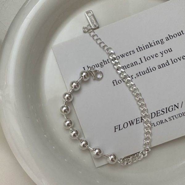 Wholesale 925 Sterling Silver Bead Splicing Necklace - Image 2