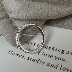 Wholesale 925 Sterling Silver Textured Thin Ring