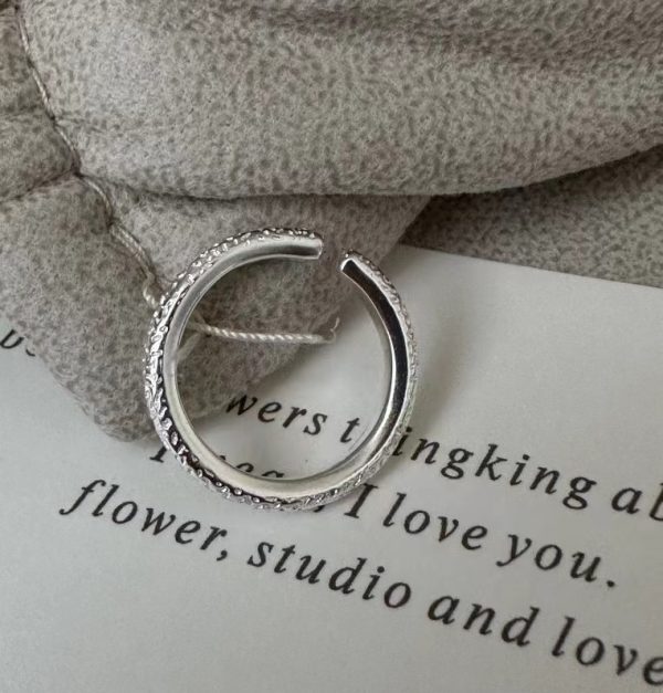 Wholesale 925 Sterling Silver Textured Thin Ring