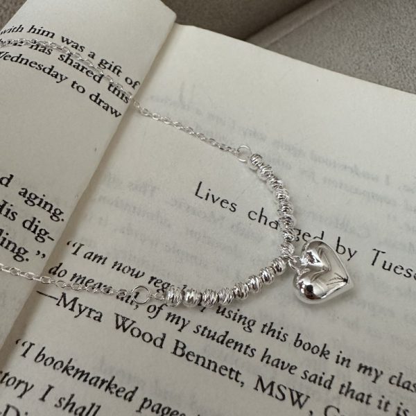 Wholesale 925 Sterling Silver Love Bead Necklace - Image 2