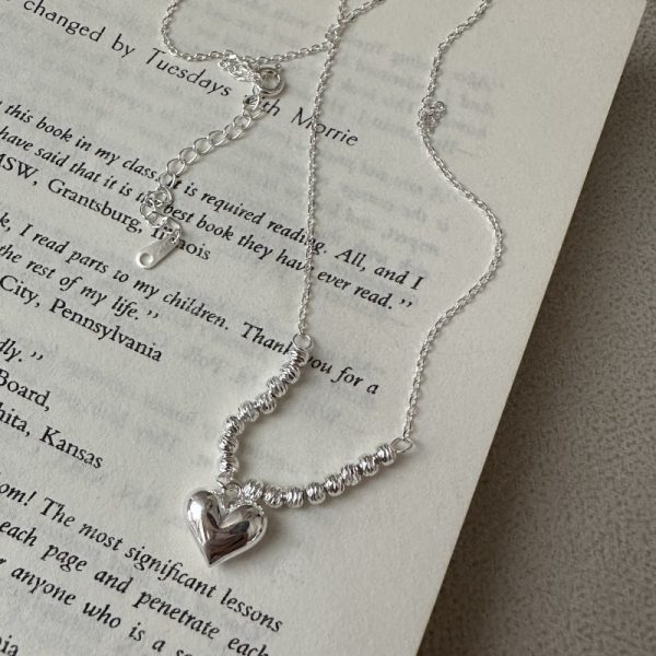 Wholesale 925 Sterling Silver Love Bead Necklace