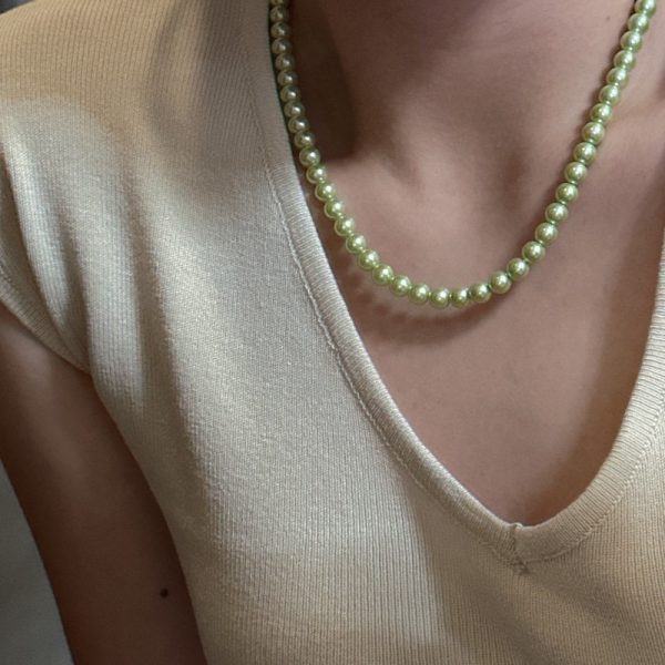 Wholesale 925 Sterling Silver Green Glass Bead Necklace - Image 5