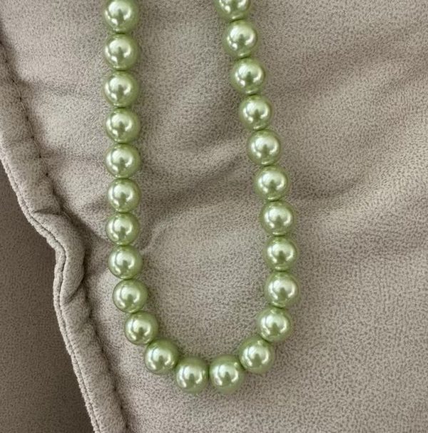 Wholesale 925 Sterling Silver Green Glass Bead Necklace - Image 3