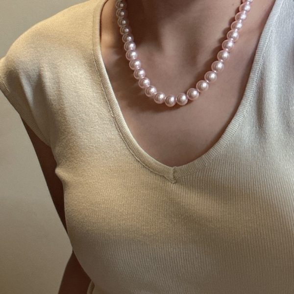 Wholesale 925 Sterling Silver Pink Glass Bead Necklace - Image 4