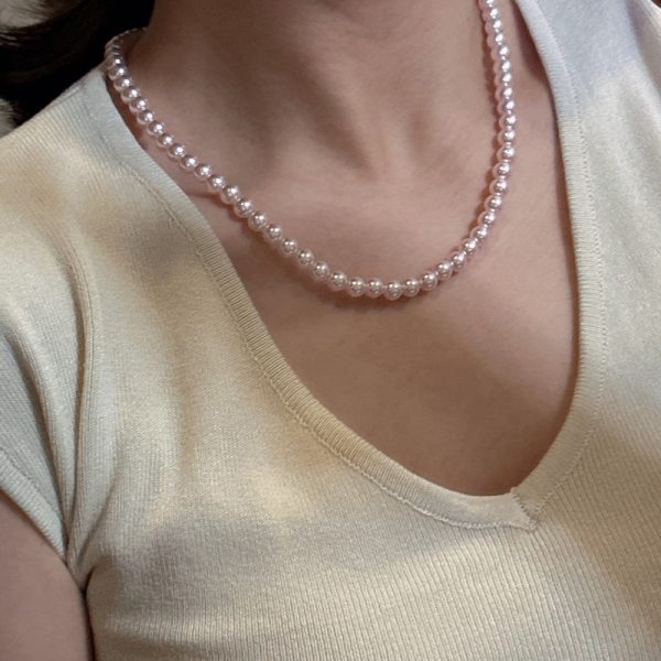Wholesale 925 Sterling Silver Pink Glass Bead Necklace - Image 5