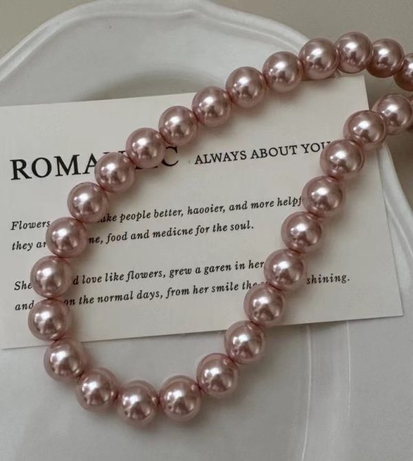 Wholesale 925 Sterling Silver Pink Glass Bead Necklace - Image 2
