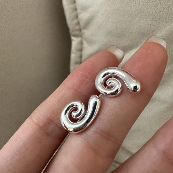 Wholesale 925 Sterling Silver Spiral Earrings - Image 3