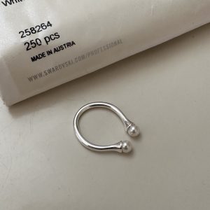 Wholesale 925 Sterling Silver Swarovski Pearl Ring