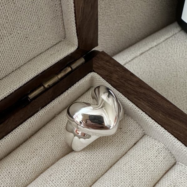 Wholesale 925 Sterling Silver Chunky Heart Ring
