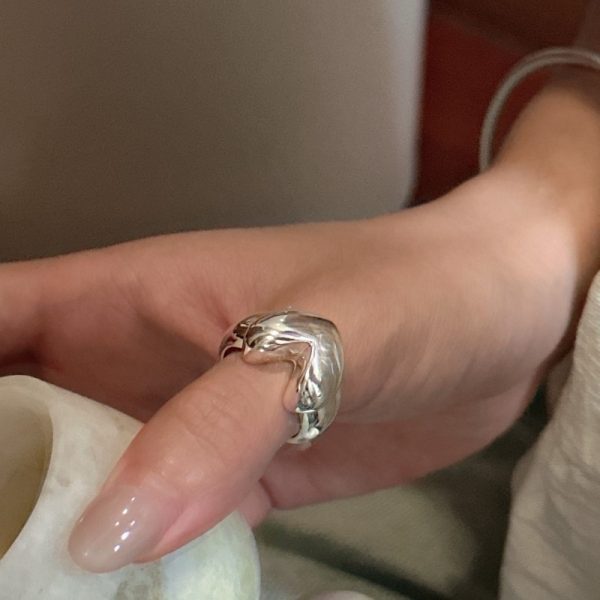 Wholesale 925 Sterling Silver Chunky Heart Ring - Image 6