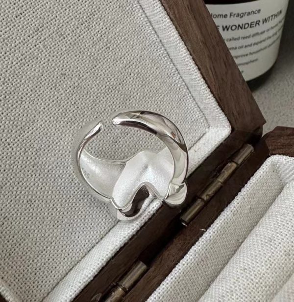 Wholesale 925 Sterling Silver Chunky Heart Ring - Image 2