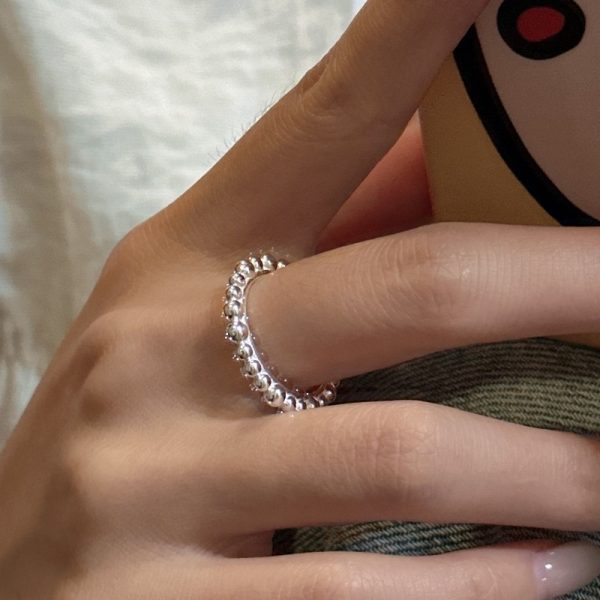 Wholesale 925 Sterling Silver Thin Bead Ring - Image 4