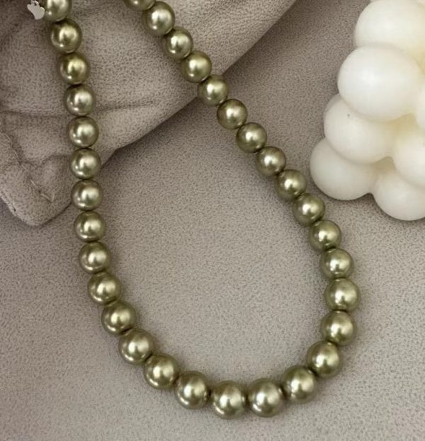 Wholesale 925 Sterling Silver Green Glass Crystal Pearl Necklace - Image 2