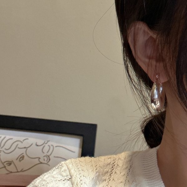 Wholesale 925 Sterling Silver Glossy Hoop Earrings - Image 5