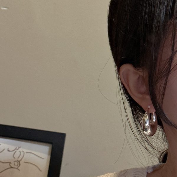Wholesale 925 Sterling Silver Glossy Hoop Earrings - Image 6