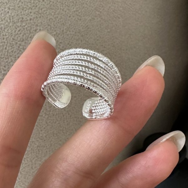 Wholesale 925 Sterling Silver Multi-line Ring - Image 2
