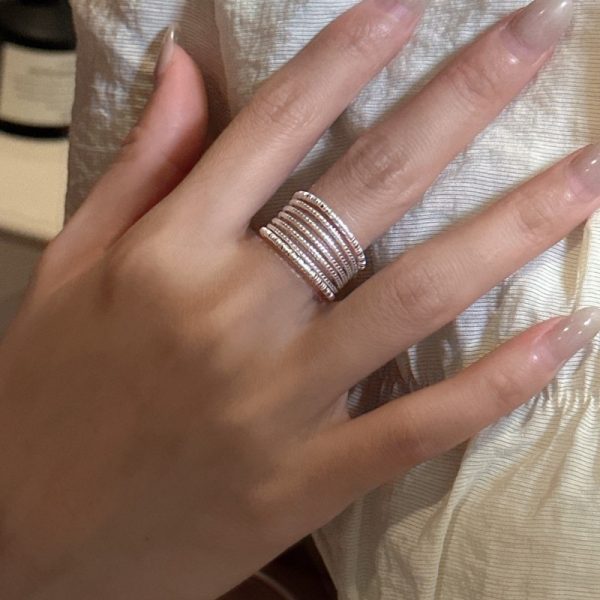 Wholesale 925 Sterling Silver Multi-line Ring - Image 3