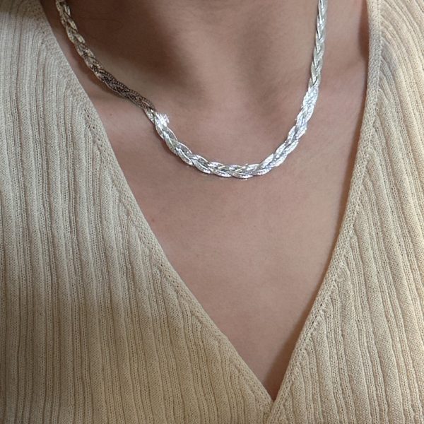 Wholesale 925 Sterling Silver Italian Woven Necklace - Image 6