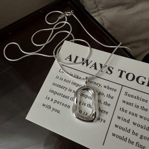 Wholesale 925 Sterling Silver Square Necklace - Image 2