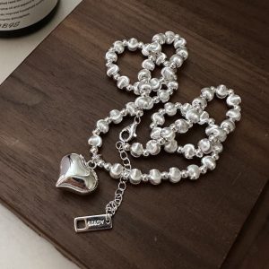Wholesale 925 Sterling Silver Cat Eye Love Necklace