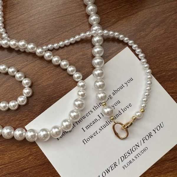 Wholesale 925 Sterling Silver Pearl Sweater Long Necklace - Image 2