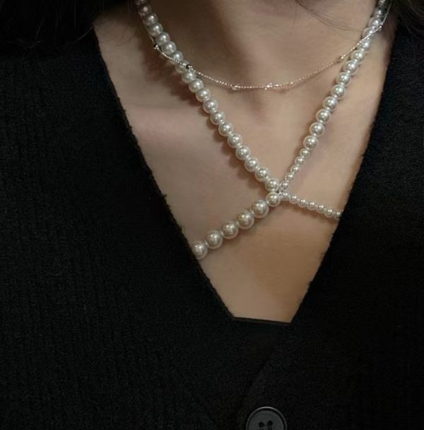 Wholesale 925 Sterling Silver Pearl Sweater Long Necklace - Image 6