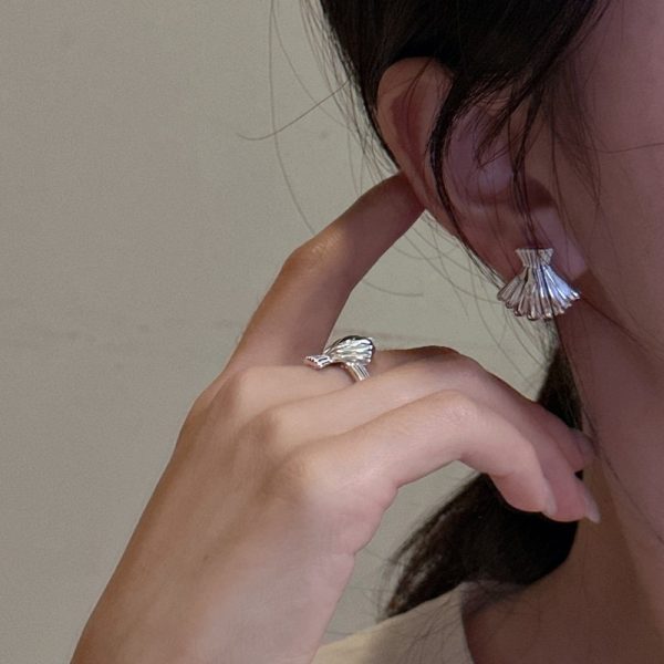 Wholesale 925 Sterling Silver Shell Stud Earrings & Ring - Image 5