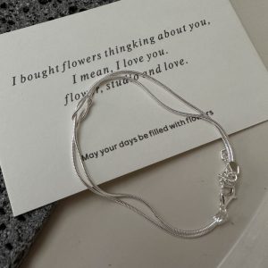 Wholesale 925 Sterling Silver Snake Knot Bracelet