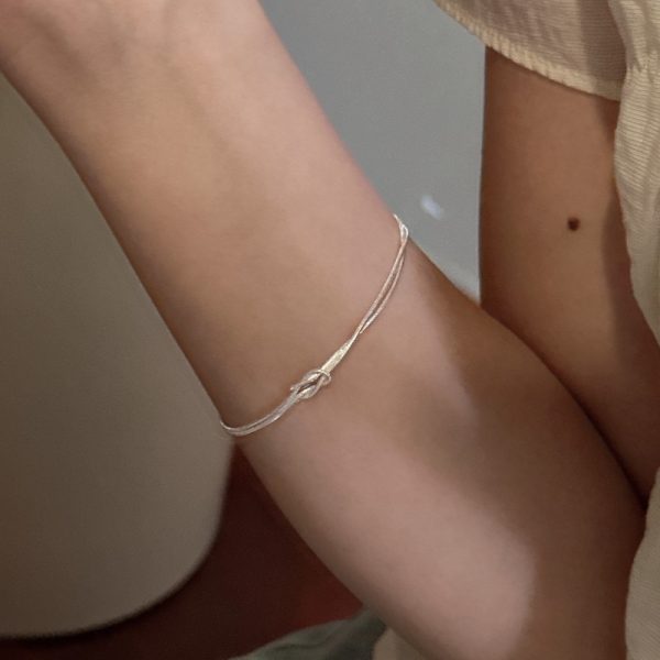 Wholesale 925 Sterling Silver Snake Knot Bracelet - Image 5