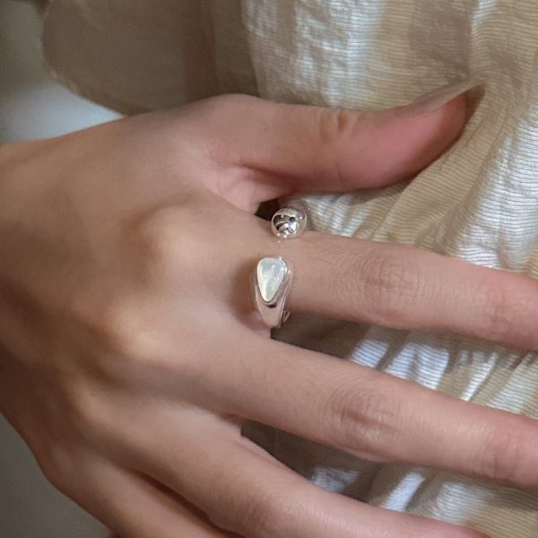 Wholesale 925 Sterling Silver White Shell Ring - Image 5