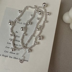 Wholesale 925 Sterling Silver Bead Necklace