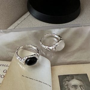 Wholesale 925 Sterling Silver Oval Agate Ring