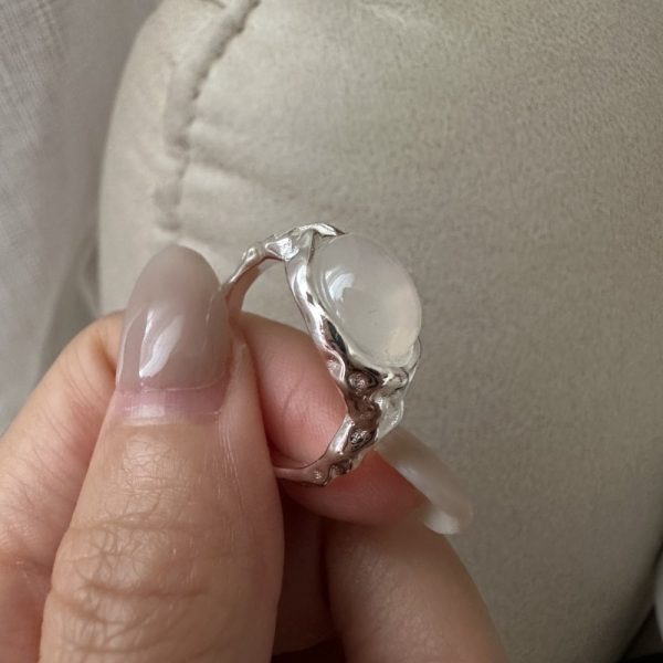 Wholesale 925 Sterling Silver Oval Agate Ring - Image 3