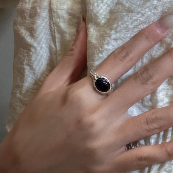 Wholesale 925 Sterling Silver Oval Agate Ring - Image 5