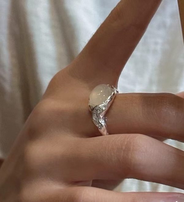 Wholesale 925 Sterling Silver Oval Agate Ring - Image 6